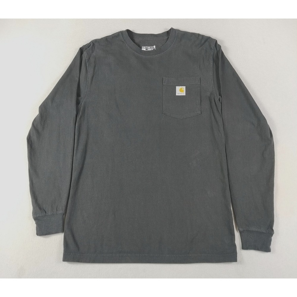 Carhartt Shirt Mens Small Black Long Sleeve Pocket Loose Fit K126 Tee‎ Workwear